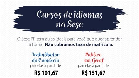 Sesc Pr Oferta Mais De Vagas Gratuitas Para Cursos De Ingl S E