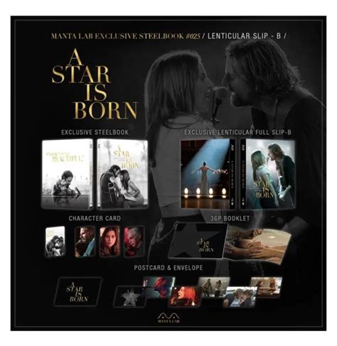 A Star Is Born Steelbook Mantalab Blu Ray Lenticular B Lady Gaga Vgc