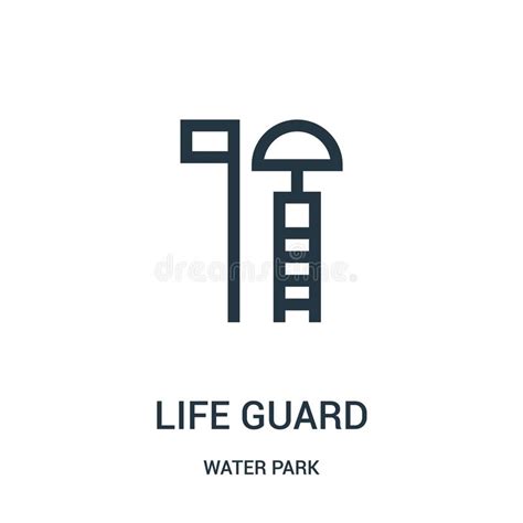 Life Guard Icon Vector From Water Park Collection Thin Line Life Guard