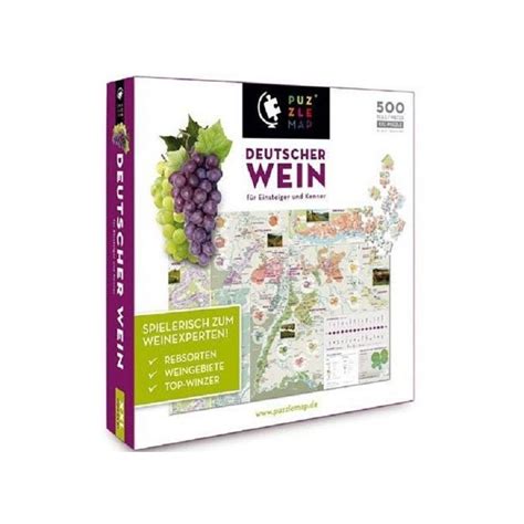 Puzzle Mapa del Vino Alemán 500 piezas Puzzlemap