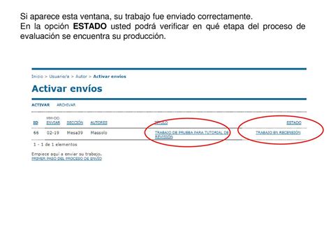 Env O De Trabajos Paso Ingresar A La Plataforma Ppt Descargar