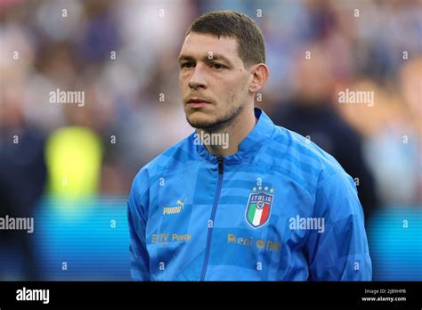 London England 1st June 2022 Andrea Belotti Of Italy Looks On During