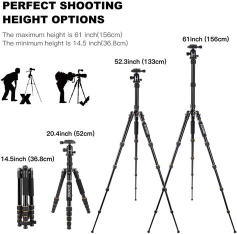 Zomei Q666 Ball Head Camera Tripod