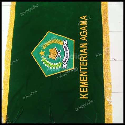 Jual Best Deal Bendera Pataka Kementrian Agama Kemenag Bahan Bludru