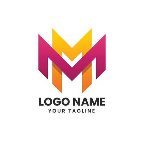 letter mm creative logo design  vector art  vecteezy