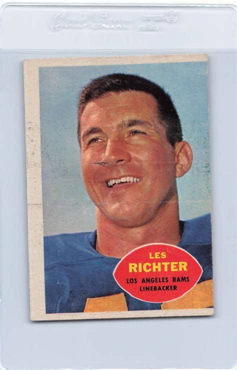 1960 Topps 68 Les Richter Rams VG EX DA A310 EBay