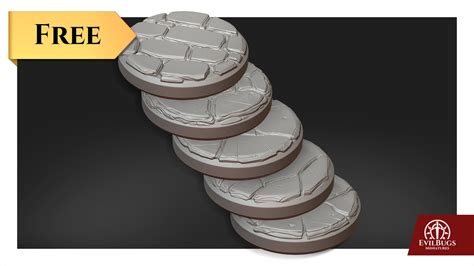 Artstation Bases 25mm 01 3d Printable Miniature Resources