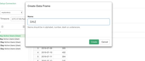 click save button  give dau   data frame