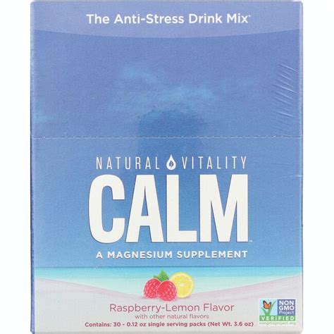 Natural Vitality Natural Calm Anti-Stress Drink Raspberry-Lemon Flavor ...