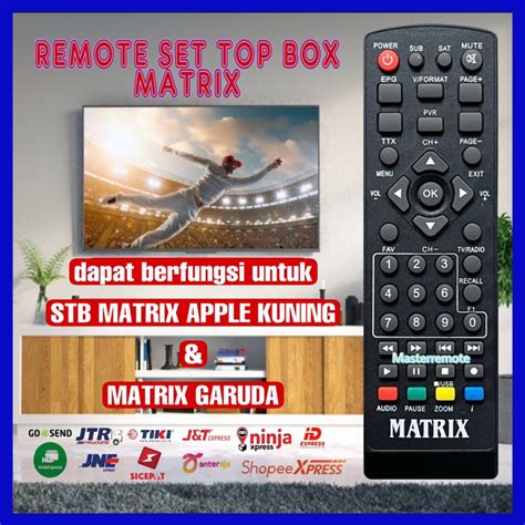 Jual Remot Remote Set Top Box Dvb T Matrix Apple Kuning Matrix