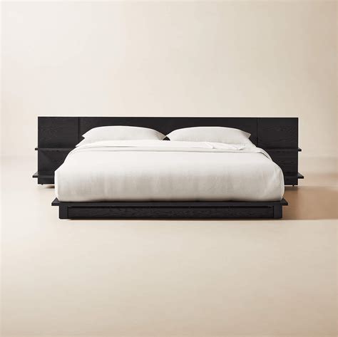 Andes Black Ebonized Oak Wood King Bed Reviews Cb2 Canada