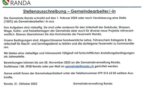 1 Gemeinde Randa