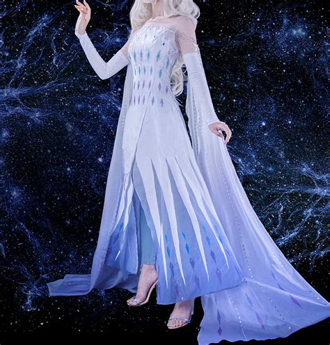 Elsa Frozen 2 White Dress Full Body - bmp-central