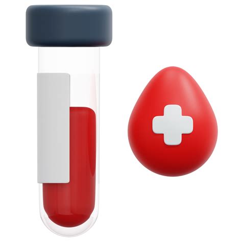 Blood Test D Render Icon Illustration Png