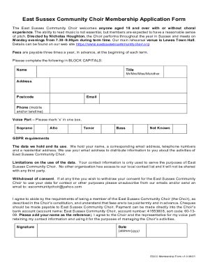 Fillable Online Escc Membership Form V Docx Fax Email Print