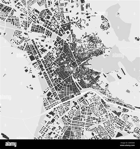 Urban city map of Granada. Vector illustration, Granada map grayscale ...