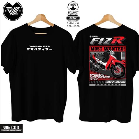 Jual Kaos Motor Yamaha Fizr Most Wanted New Red 003 Kaos Fizr 2