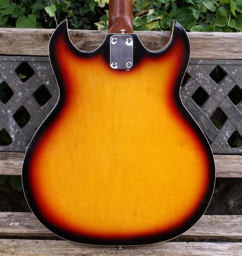 1960s Teisco Telestar Barney Kessel Style Hollow Body Guitar In A 3 Tone Sunburst And Gig Bag