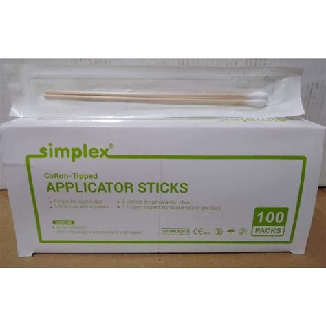 Simplex Cotton Applicator Stick Sterile 100pcspack Lazada Ph