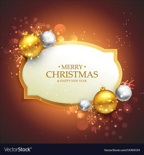 Beautiful merry christmas background with golden Vector Image