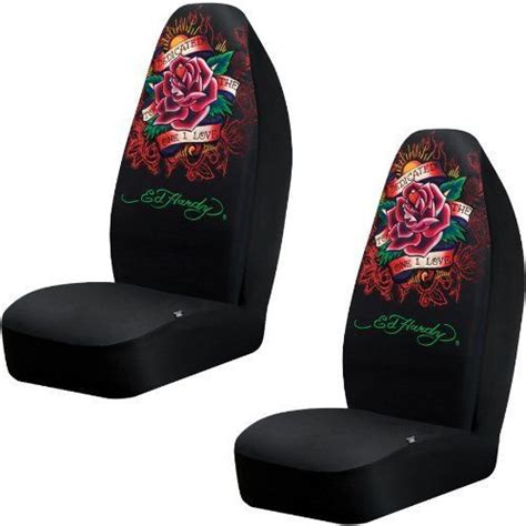 Front Car Suv Bucket Seat Covers Ed Hardy Dedicated To The One I Love Pair Ebay Bucket Seat