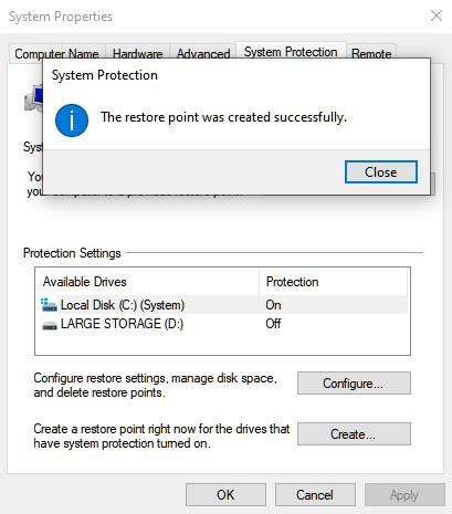 How To Create A System Restore Point In Windows 10 GeeksforGeeks