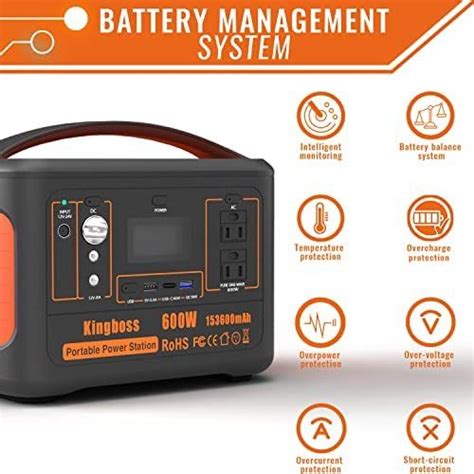 600w Portable Power Station 568wh 153600mah Solar Generator Backup Power With A