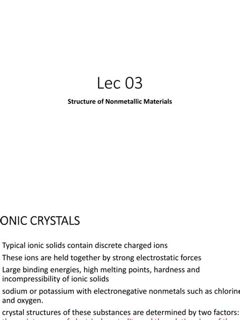 Crystal Structure | PDF | Ion | Ionic Bonding