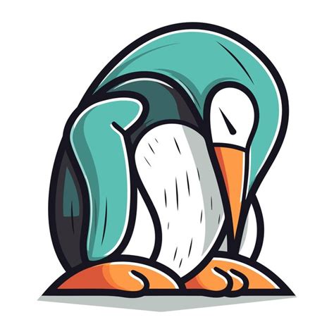 Cone De Pinguim Ilustra O De Desenho Animado De Cone Vetorial De