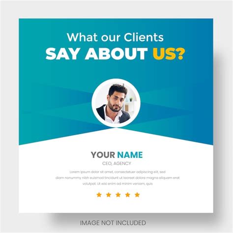 Premium Vector | Customer feedback testimonial or client testimonials social media post web ...