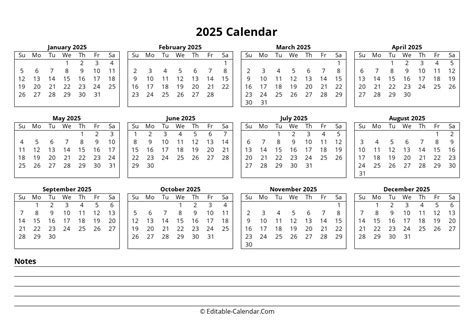 2025 Monthly Calendar Editable Free Karyn Allison