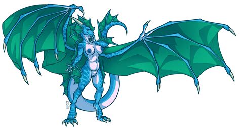 Rule 34 Anthro Big Breasts Blue Body Blue Scales Breasts Claws Dragon Female Genitals Hi Res