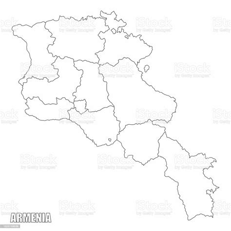 Armenia Administrative Map Stock Illustration - Download Image Now ...