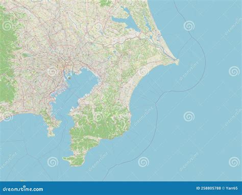 Chiba Japan OSM No Legend Stock Illustration Illustration Of