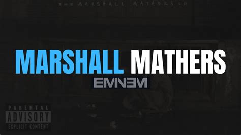 Eminem Marshall Mathers Lyrics Kuhd Youtube