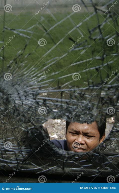 Broken Glass Editorial Image Image Of Tree Water Worker 32537735