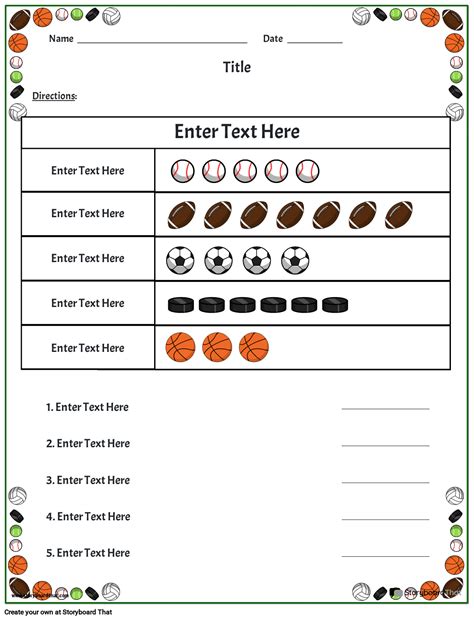 Free Pictograph Worksheets Storyboardthat Worksheets Library