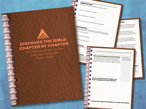 Digital Bible Study Journal One Chapter at A Time | Landscape Notebook