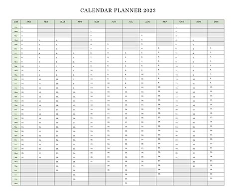 Printable Yearly Calendar, Monthly Planner Template, Yearly Planner ...