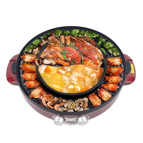 Amazon Electric Hot Pot With Grill 2200W Smokeless Shabu Korean BBQ Grill For Barbecue