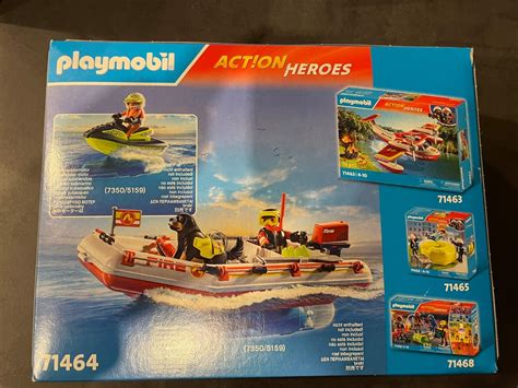 Playmobil Action Heroes 71464 Feuerwehrboot Mit Aqua Scooter