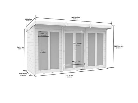 Ft X Ft Pent Summer House Loglap Full Height Window Total Sheds