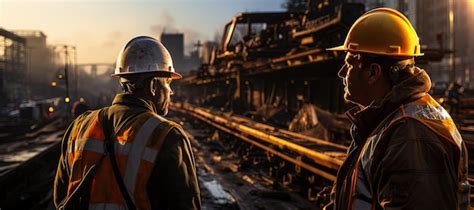 Premium Ai Image Construction Worker Wearing A Hard Hat A Reflective