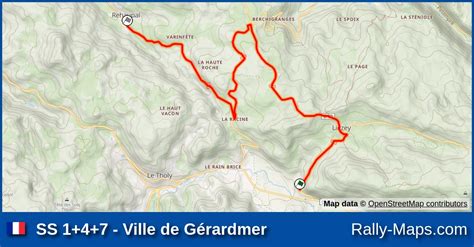 SS 1 4 7 Ville de Gérardmer stage map Finale de la Coupe de France