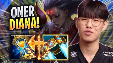 ONER PERFECT GAME WITH DIANA T1 Oner Plays Diana JUNGLE Vs Rell