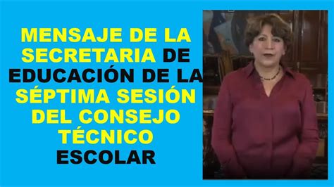 Soy Docente Mensaje De La Secretaria De EducaciÓn De La SÉptima SesiÓn