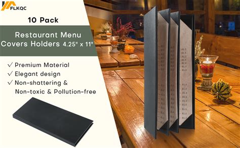 Flkqc Restaurant Menu Covers Holders X Pack Of Synthetic