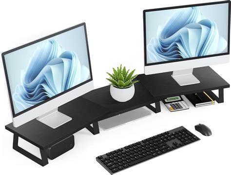 desk dual monitor stand riser computer stand  desktop monitor