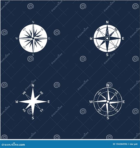 Vector Compass Signs And Symbols Stock Vector Illustration Of