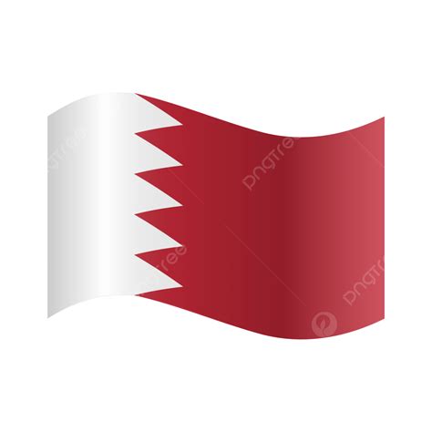 Vector Realistic Illustration Of Bahrain Flags Bahrain Flag Country